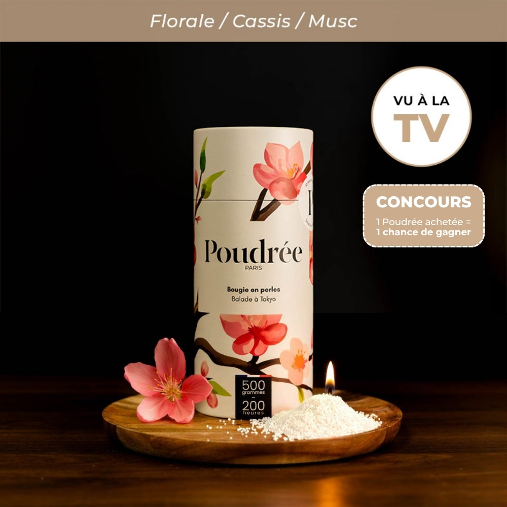Balade à Tokyo - Bougie en perles de cire parfumées 500g