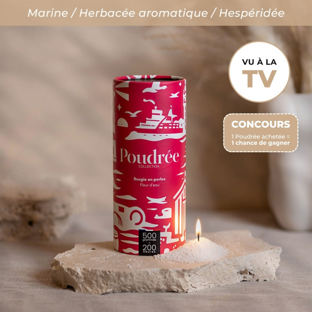 Fleur d’eau - Bougie en perles de cire parfumées 500g