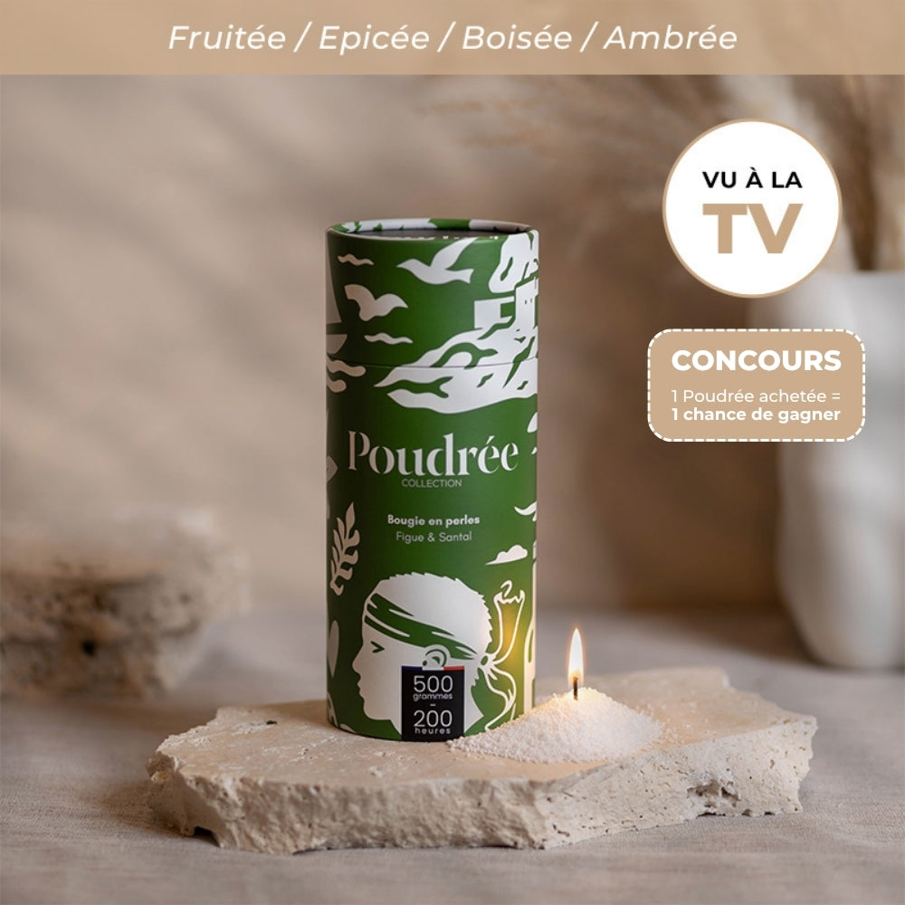 Figue & Santal - Bougie en perles de cire parfumées 500g