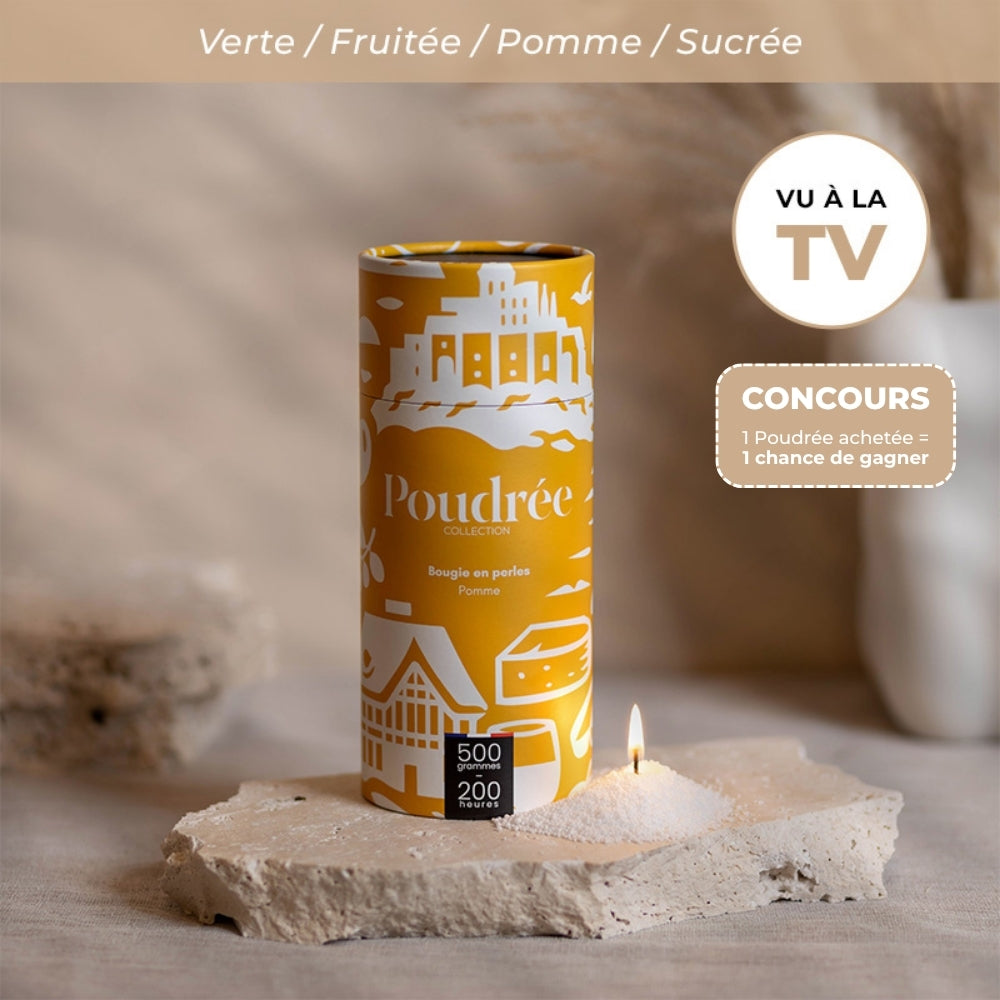 Pomme - Bougie en perles de cire parfumées 500g